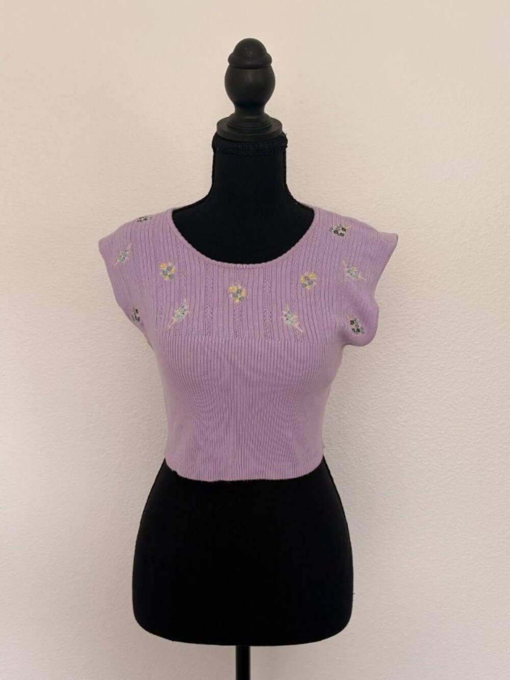 Free People Intimately lavender crop knit top 💜 (XS)